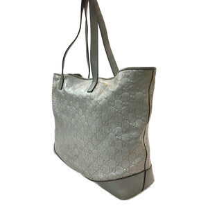Gucci Silver Bag Leather Tote Metallic ssima